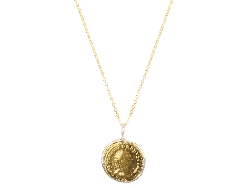 silver pendant necklaces for women -Lucca Coin Necklace