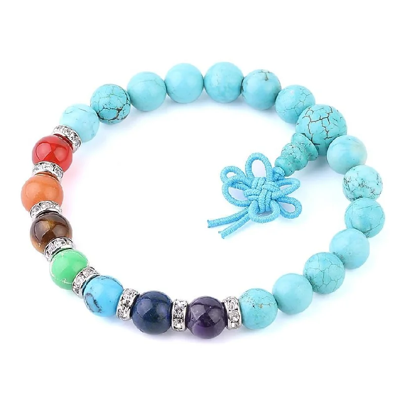 simple bangles for women -Higher Self Turquoise Chakra Bracelet