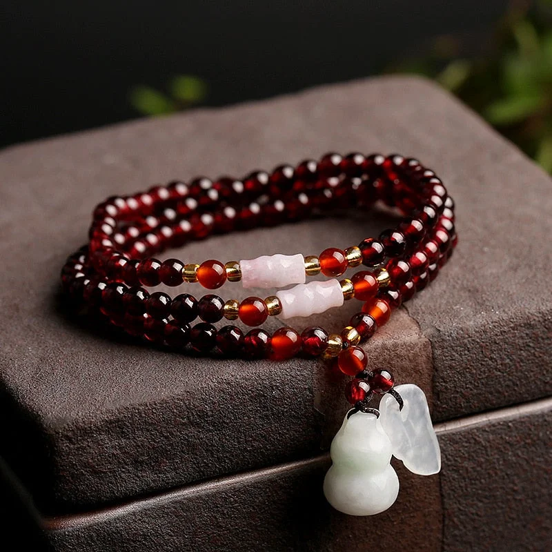 contemporary cuff bracelets for women -Passion & Purity Garnet Wrap Bracelet