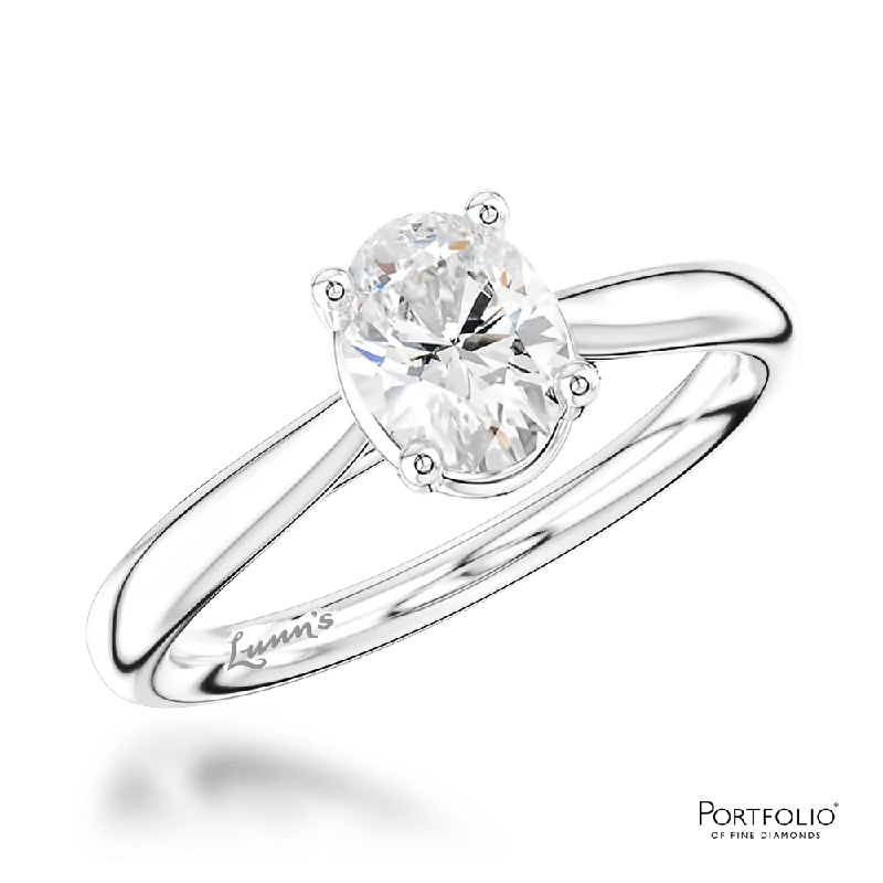 women’s halo rings -Solitaire 1.01ct G VS2 Diamond Platinum Ring