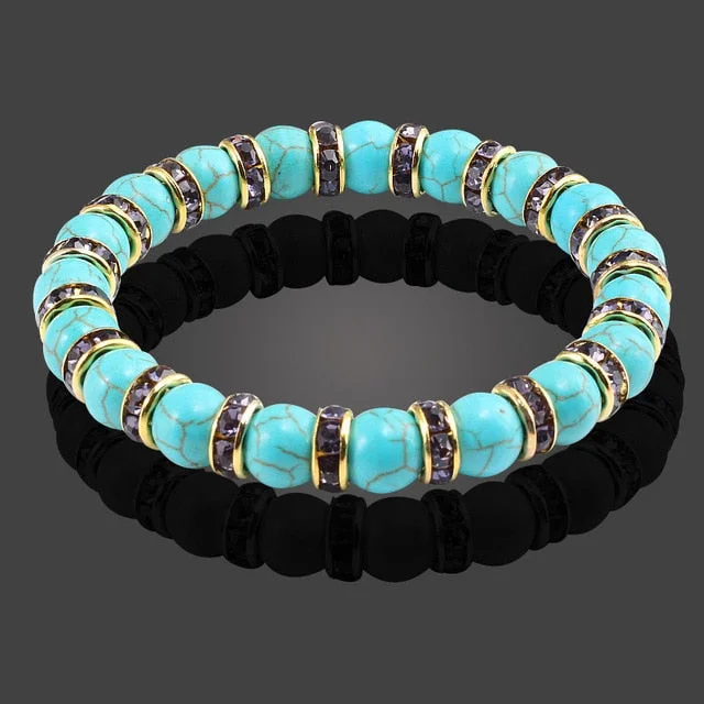 Blue Turquoise Gold Purple Crystal