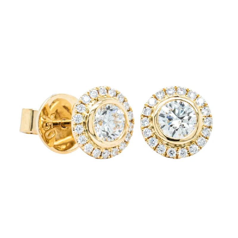 luxury diamond earrings -18ct Yellow Gold .78ct Diamond Isla Earrings