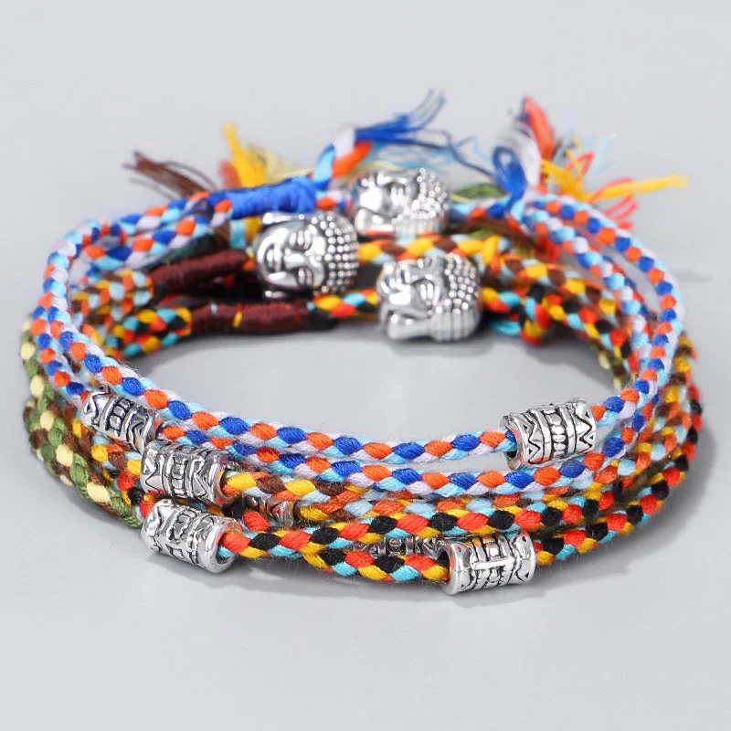 women’s tennis bracelets -Handmade Tibetan Cord Lucky Bracelet