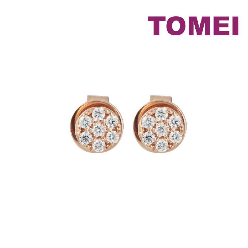 cute earrings for women -TOMEI Charlie Earrings, Rose Gold 750