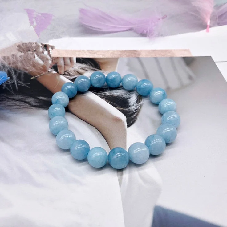 custom-designed bangles for women -Peaceful Tidings Aquamarine Bracelet