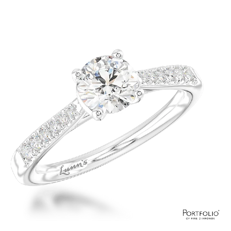 women’s vintage engagement rings -Solitaire 0.70ct E VS2 Diamond Platinum Ring