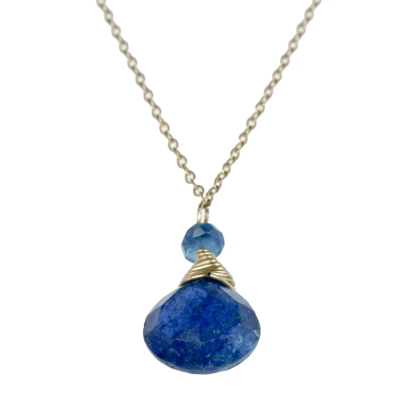 birthday gift necklaces for women -Apatite One Drop Necklace