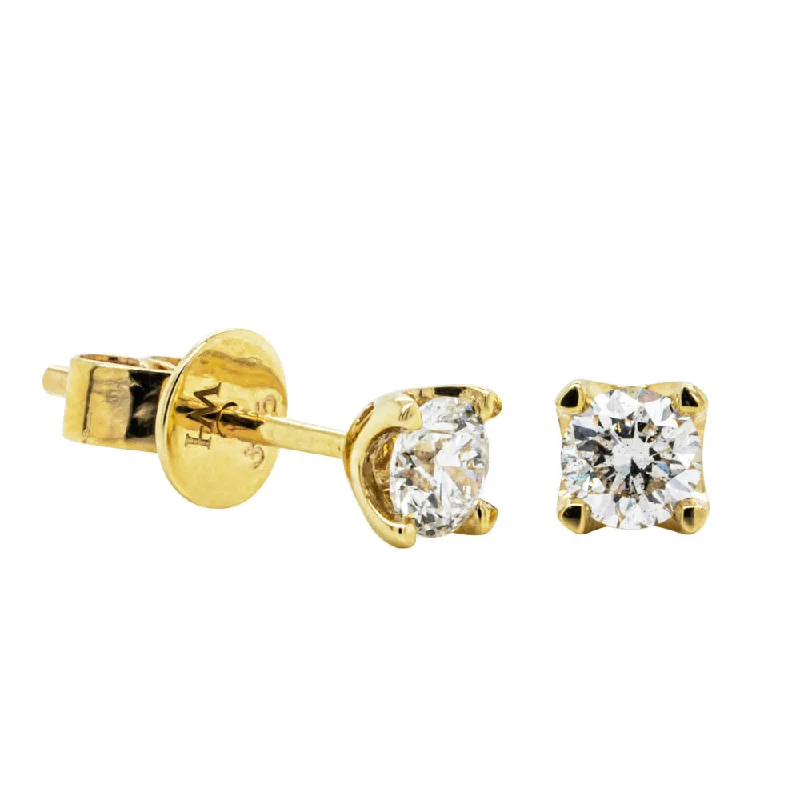 women’s earrings -9ct Yellow Gold .40ct Diamond Ava Stud Earrings