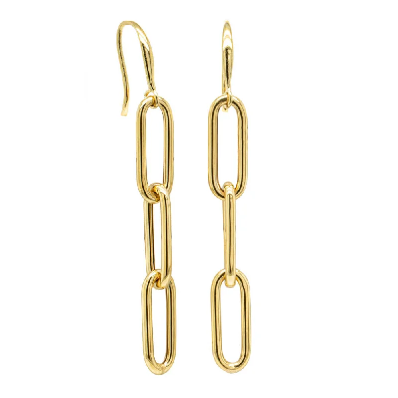 romantic earrings for women -9ct Yellow Gold Negroni Drop Earrings