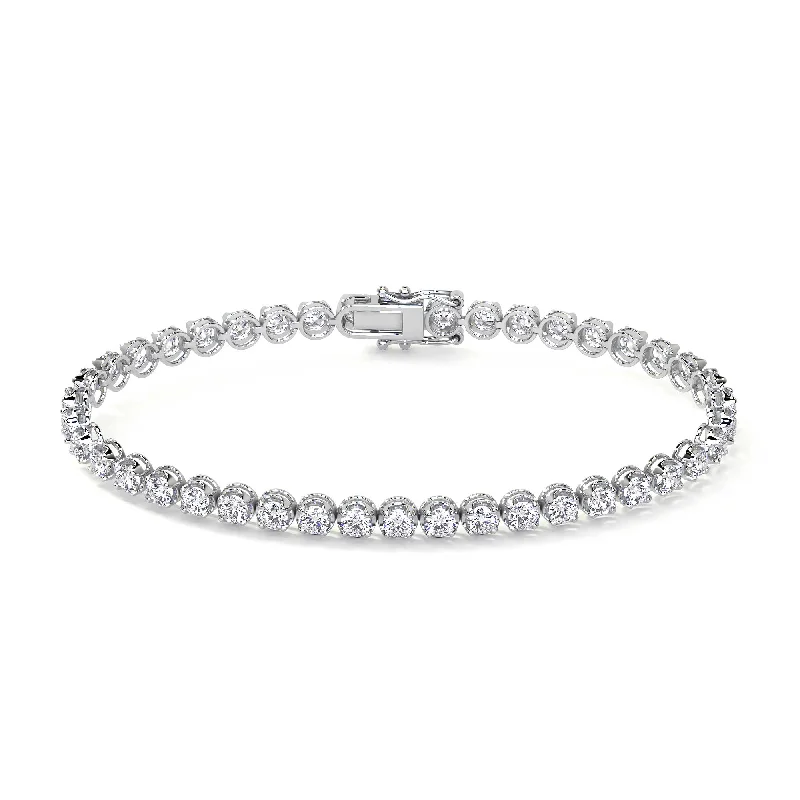 stylish cuffs for women -Diamond Tennis Bracelet, 5.15 CT