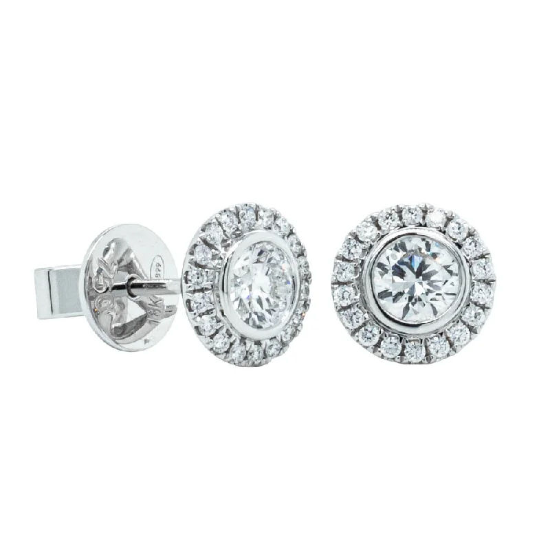 chic gold earrings -18ct White Gold .81ct Diamond Isla Earrings