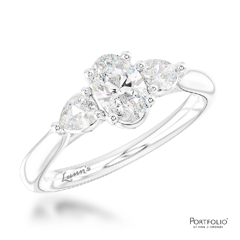 timeless rings for women -Three Stone 0.50ct F VS2 Diamond Platinum Ring