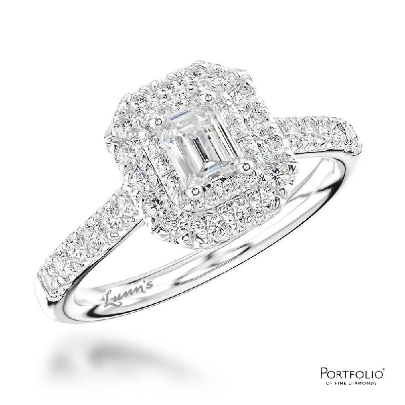 beautiful cocktail rings for women -Cluster 0.52ct F VS2 Diamond Platinum Ring