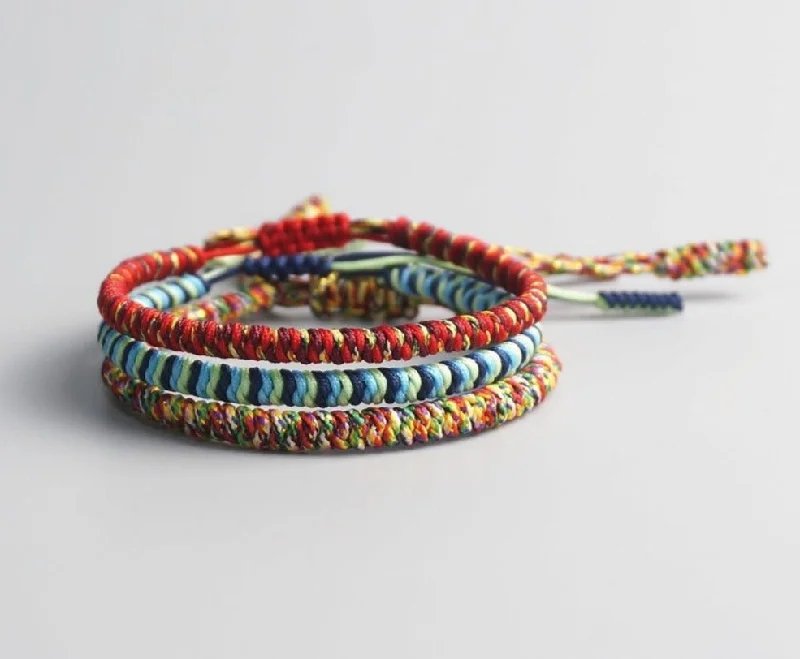 stackable bracelets for women -"Colors of Buddha" Tibetan Knot Bracelets