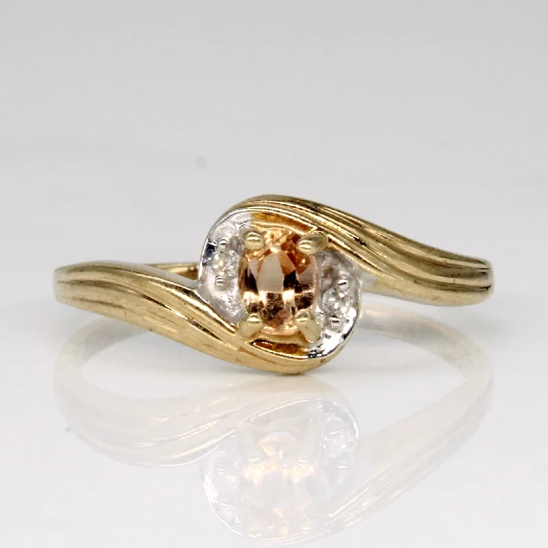 custom-made rings for women -Topaz & Diamond Ring | 0.20ct, 0.01ctw | SZ 7.5 |