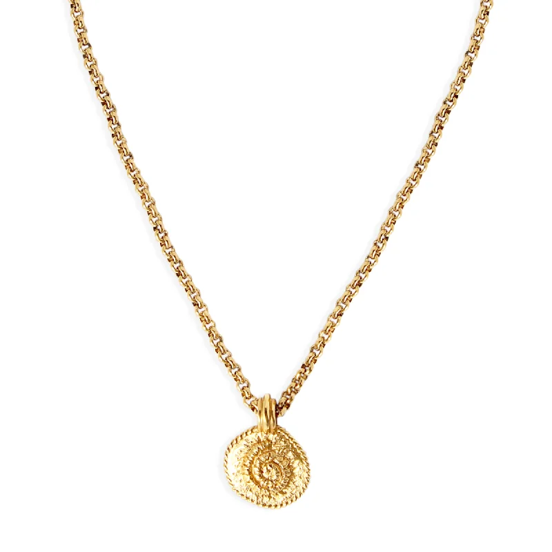 silver chain necklaces for women -AMMONITE Necklace - Gold