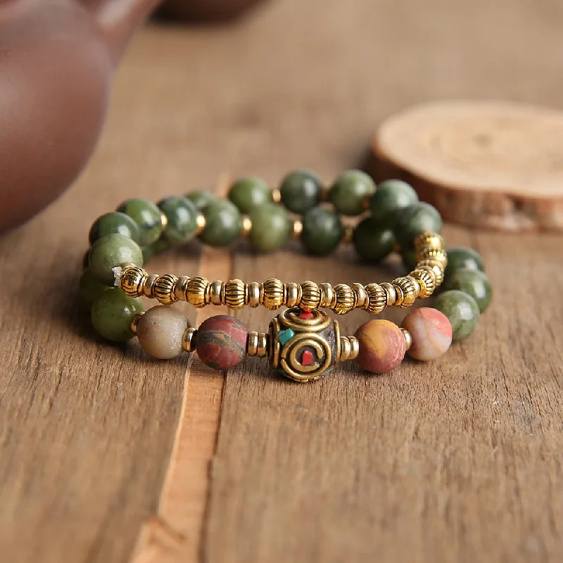 women’s designer bangles -Peace and Prosperity Mala Bracelet