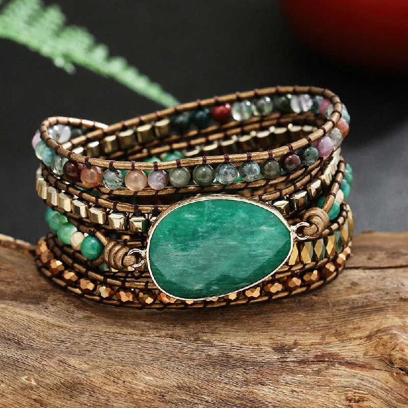 luxury bracelets for women -Vintage Style Green Aventurine Bracelet