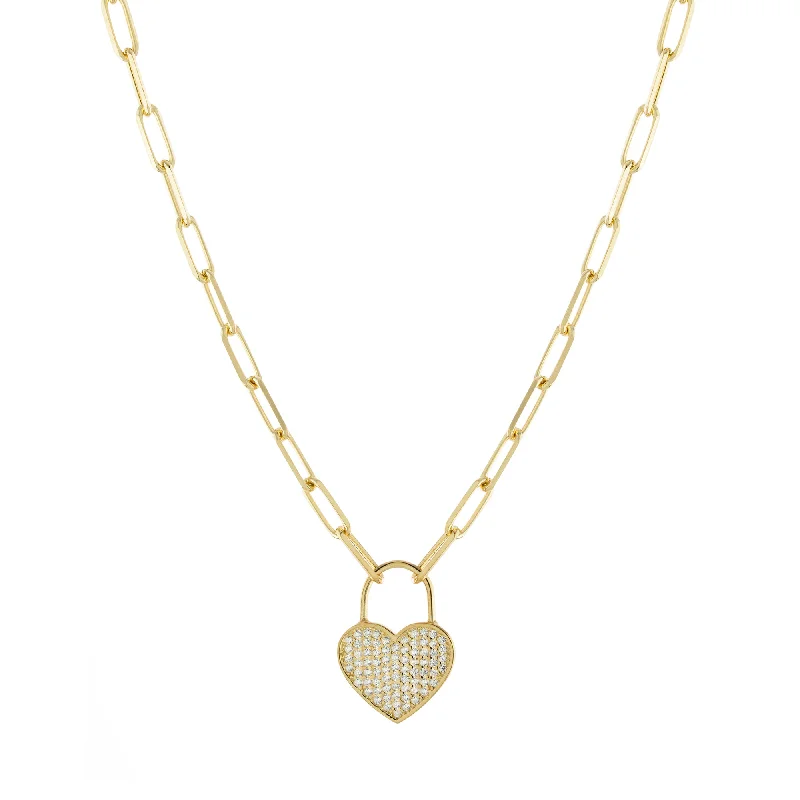 crystal necklaces for women -Studded Heart Necklace