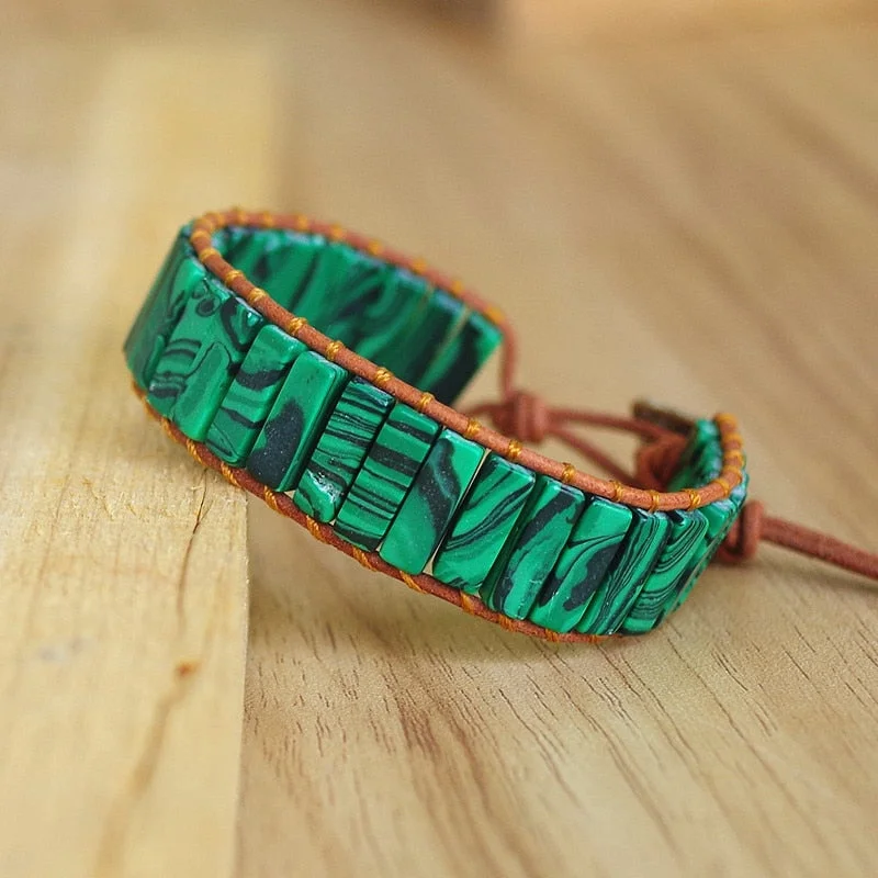 handmade bangles for women -Divine Rebirth Malachite Bracelet