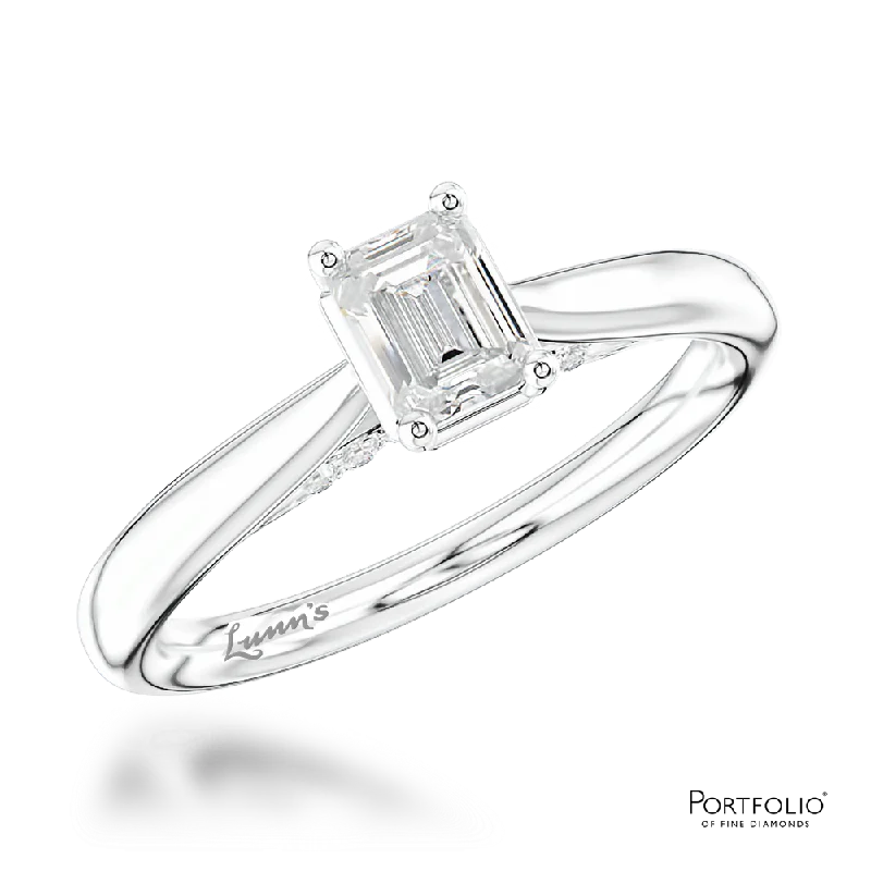 women’s engagement rings with diamonds -Solitaire 0.40ct G VVS1 Diamond Platinum Ring