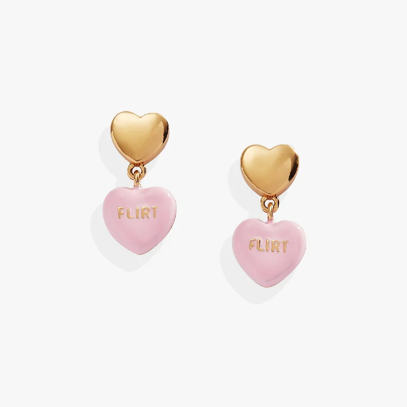 custom earrings for women -Sweethearts® “Flirt” Drop Earrings