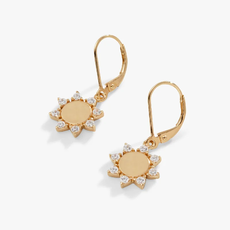 women’s vintage earrings -Sun Lever Back Earrings