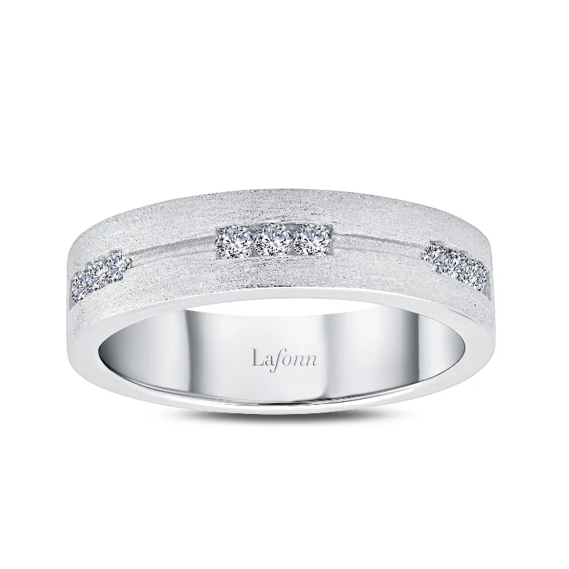 trendy rings for women -Lafonn Men Diamond Ring R0418CLP