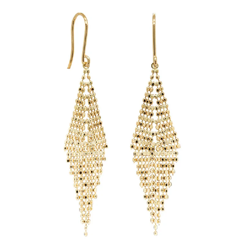 hoop earrings for women -18ct Yellow Gold Martini Tassel Drop Earrings