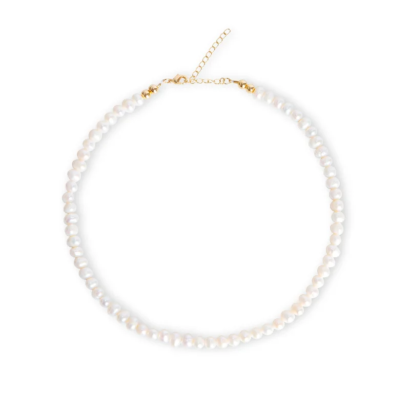 women’s crystal charm necklaces -The Pearl Necklace