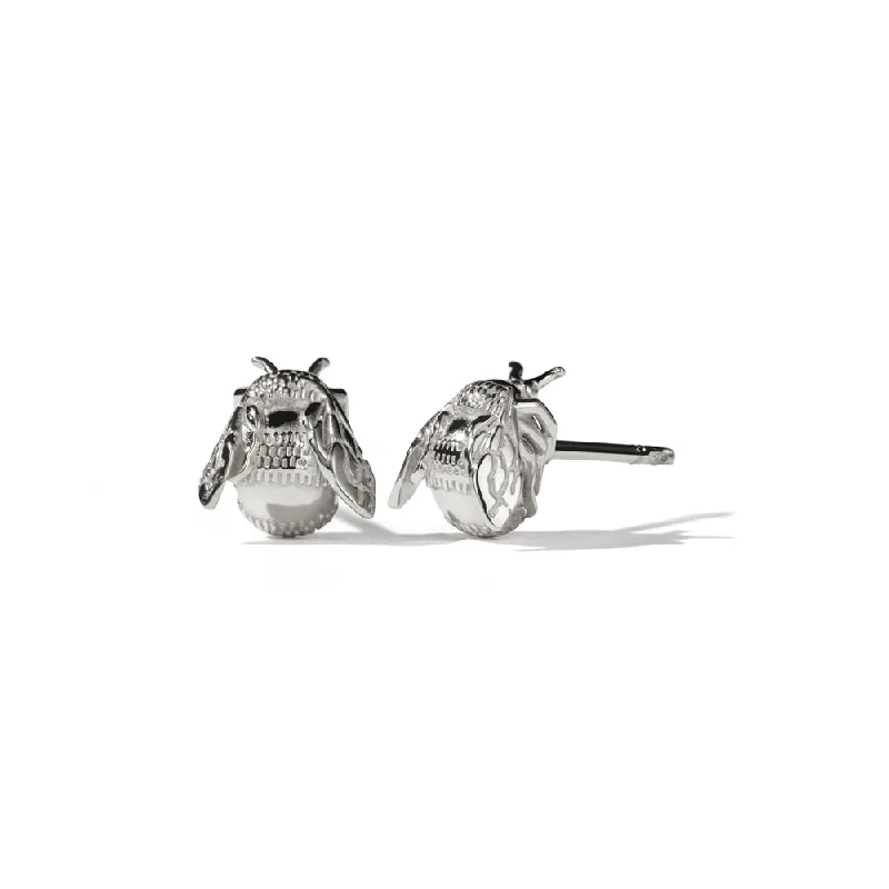 cute earrings for women -Meadowlark Bee Stud Earrings - Sterling Silver