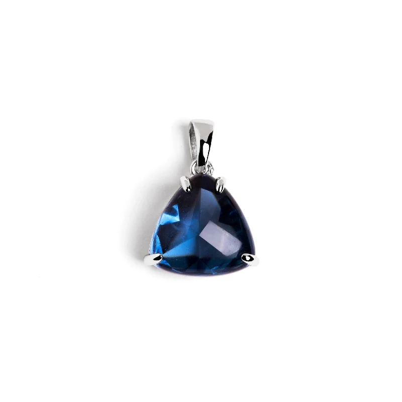 stylish necklaces for women -Sapphire Silver Necklace