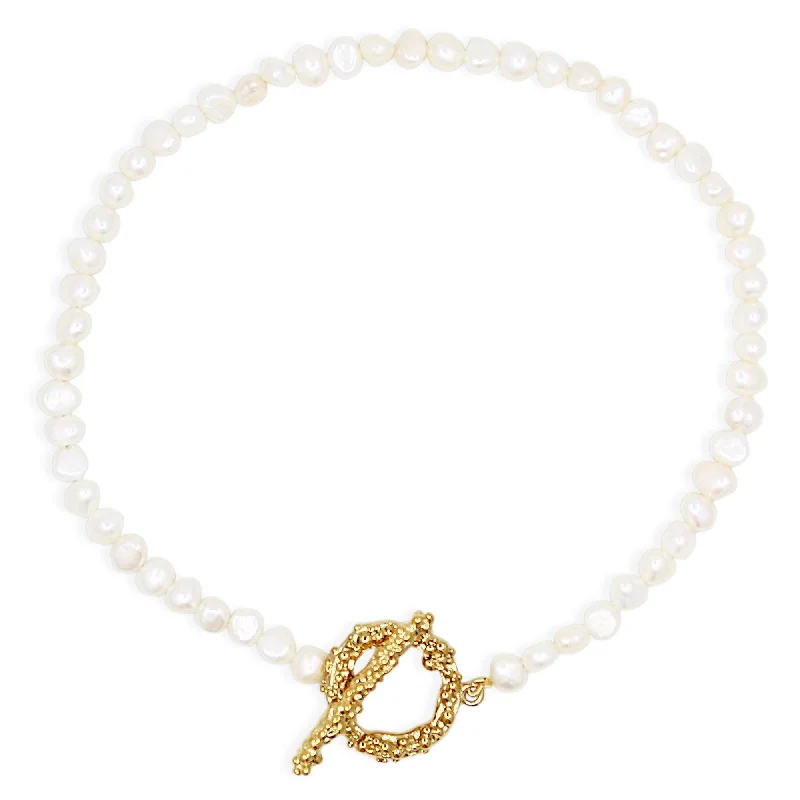 trendy gold necklaces for women -NAIA PEARL Necklace - Gold