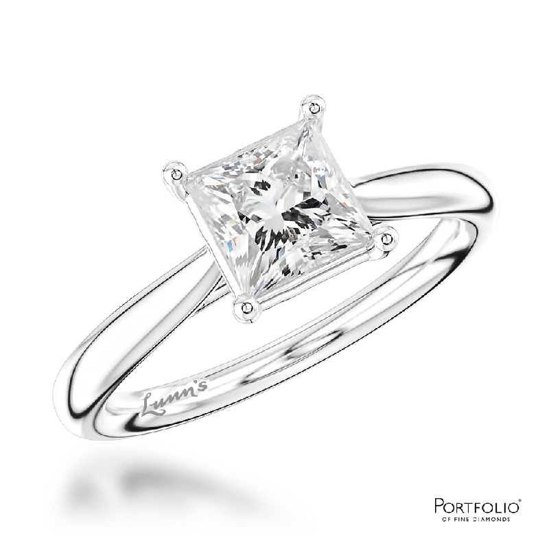 luxury engagement rings for women -Solitaire 1.01ct G VS1 Diamond Platinum Ring