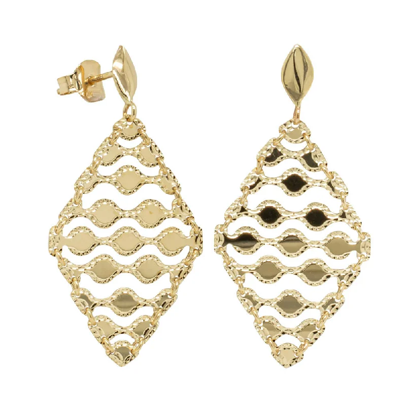 diamond earrings for women -14ct Yellow Gold Limoncello Drop Earrings