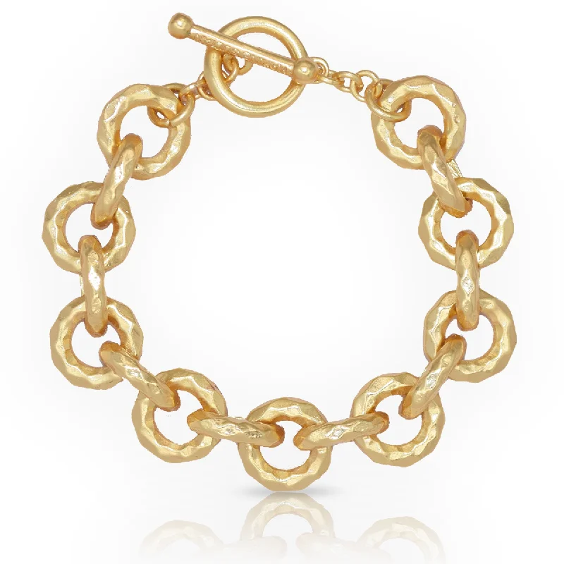 custom gold bangles for women -Luxurious Link Bracelet