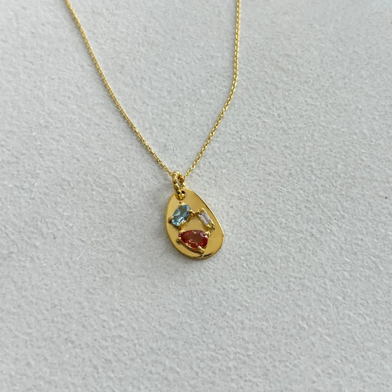 dainty necklaces for women -Medley Pendant No. 11 Necklace (Oval), Solid Gold | ONE-OF-A-KIND