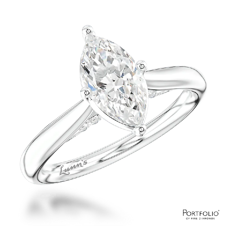 bold statement rings for women -Solitaire 1.02ct G SI1 Diamond Platinum Ring