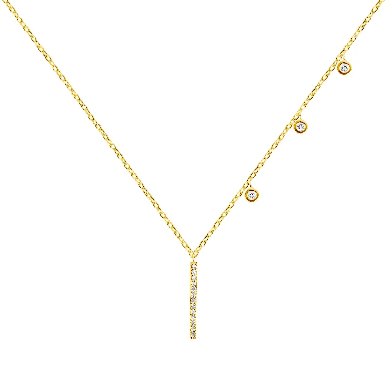 statement pendant necklaces for women -Mya Gold Necklace