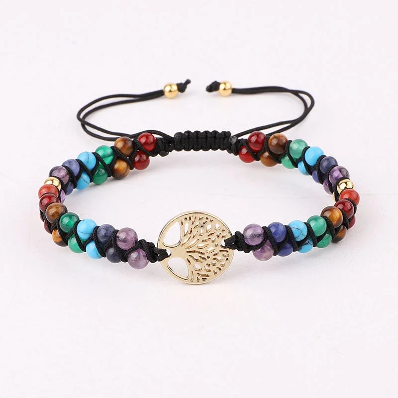 classic bangles for women -Christmas Colors Chakra Bracelet