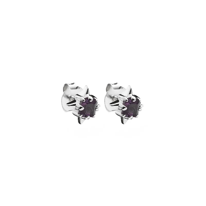 dangling earrings for women -Stolen Girlfriends Club Punk Rose Stud Earrings - Sterling Silver