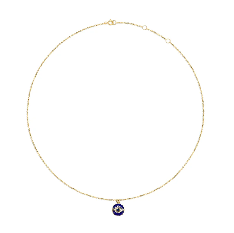 delicate crystal necklaces for women -THE ENAMEL EVIL EYE PENDANT NECKLACE