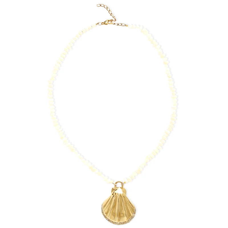 vintage gold necklaces for women -MIA Necklace - Gold With Pearls