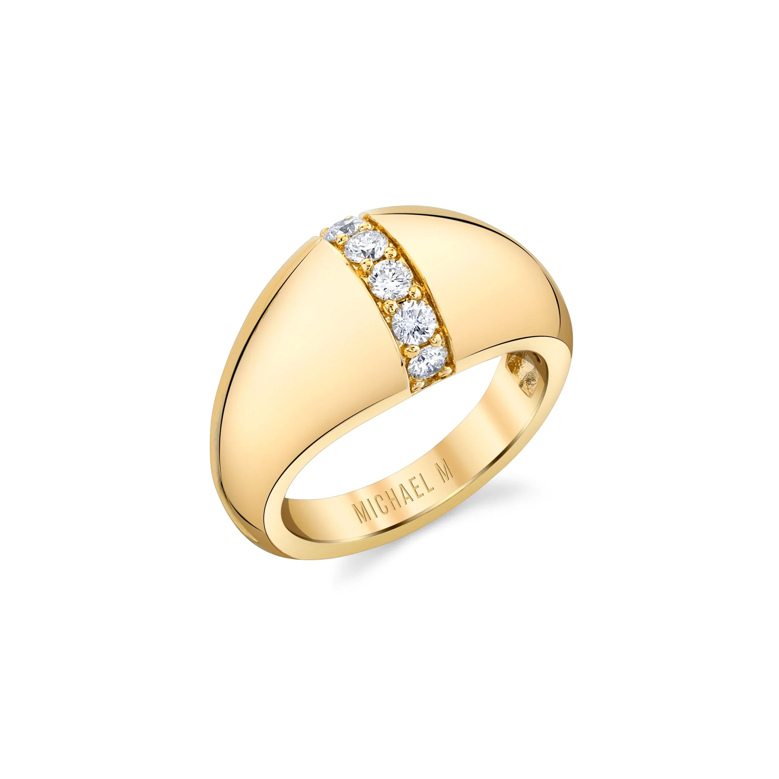 women’s promise rings -Orb Split Signet Ring F522