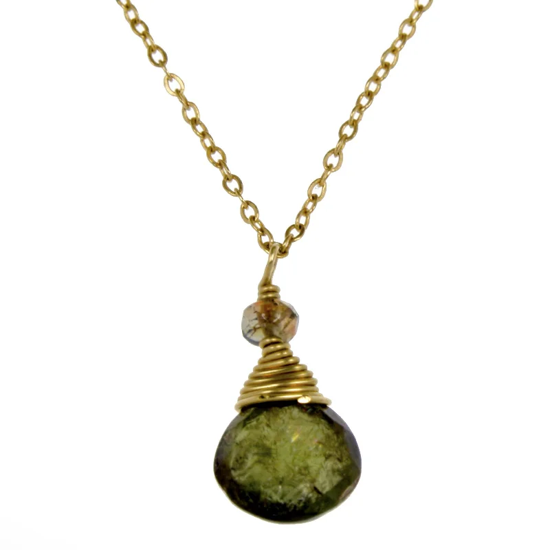 women’s sparkling necklaces -Labradorite One Drop Necklace