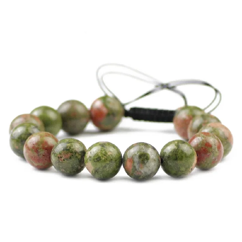 women’s bangles with charms -Healing and Balancing Unakite Jasper Bracelet