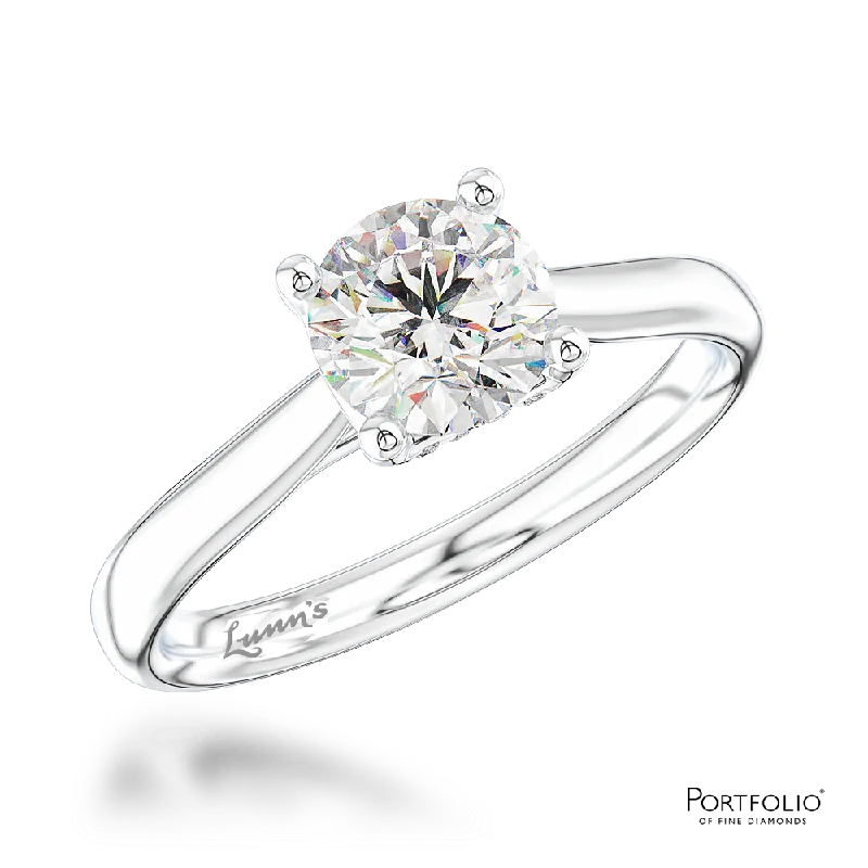 emerald rings for women -Solitaire 0.70ct F SI1 Diamond Platinum Ring