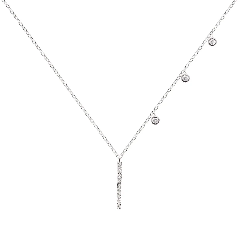 wedding necklaces for women -Mya Silver Necklace