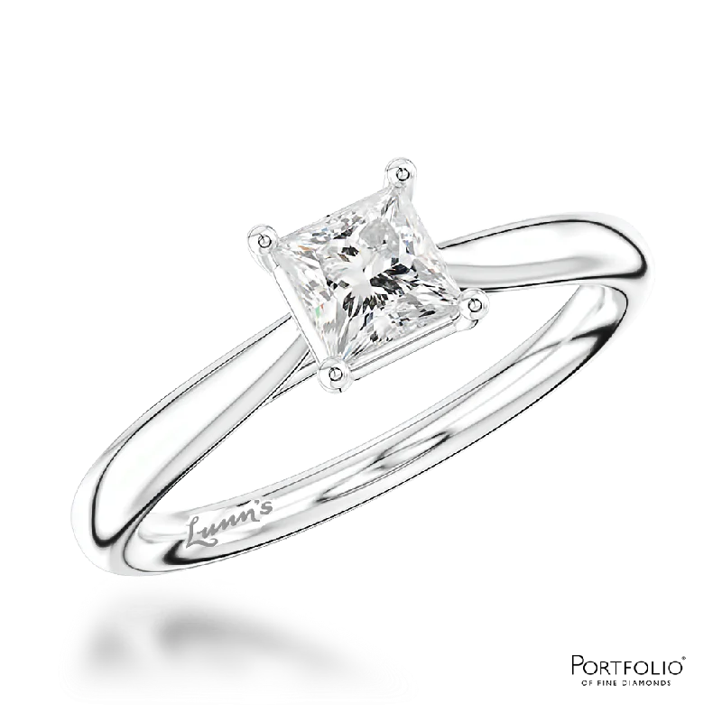 timeless rings for women -Solitaire 0.40ct E SI1 Diamond Platinum Ring