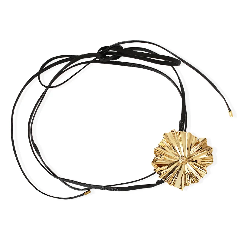 stunning statement necklaces for women -GARDENIA Choker - Gold